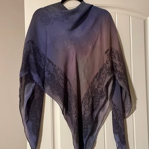 100% Pure Silk scarf / hijab turkish hijab blue